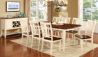 FA3326T - DOVER II WHITE WASH/CHERRY 9 PC SOLID WOOD DINING TABLE