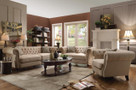 C505821 - Trivellato Traditional Button Tufted Sofa and Love Seat with Large Rolled Arms and Nail Heads