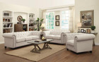 C504554 - Ray Traditional Button-Tufted Sofa and Love Seat with Rolled Back and Arms