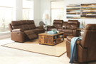 C601691 - Damiano Casual Faux Leather Reclining Sofa with Button Tuft Detailing