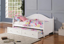 C300053 - Trista White Wooden Daybed with Trundle