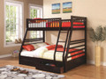 C460184 - Mark Twin over Full Bunk Bed with 2 Drawers and Attached Ladder