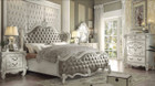 P2 21150 - Versailles Vintage Gray And Bone White Bonded Leather Formal Bedroom Group