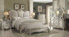 P2 21130 Versailles Formal Ivory Velvet Bed