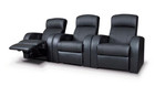 C600001 -Jasmine Black Top Grain Leather Home Theater Sectional 