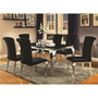 C105071 Desta Contemporary Glam 5 Piece Dining Room Set with Upholstered Chairs