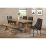 c107221 - Douglas Rustic 6 Piece Dining Table Set with Bench