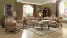 P2 56030 Ragenardus Vintage Oak Finish Formal Sofa And Love Seat