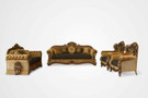 EF42035 - Montego Italian Hand Carved Formal Sofa And Love Seat 