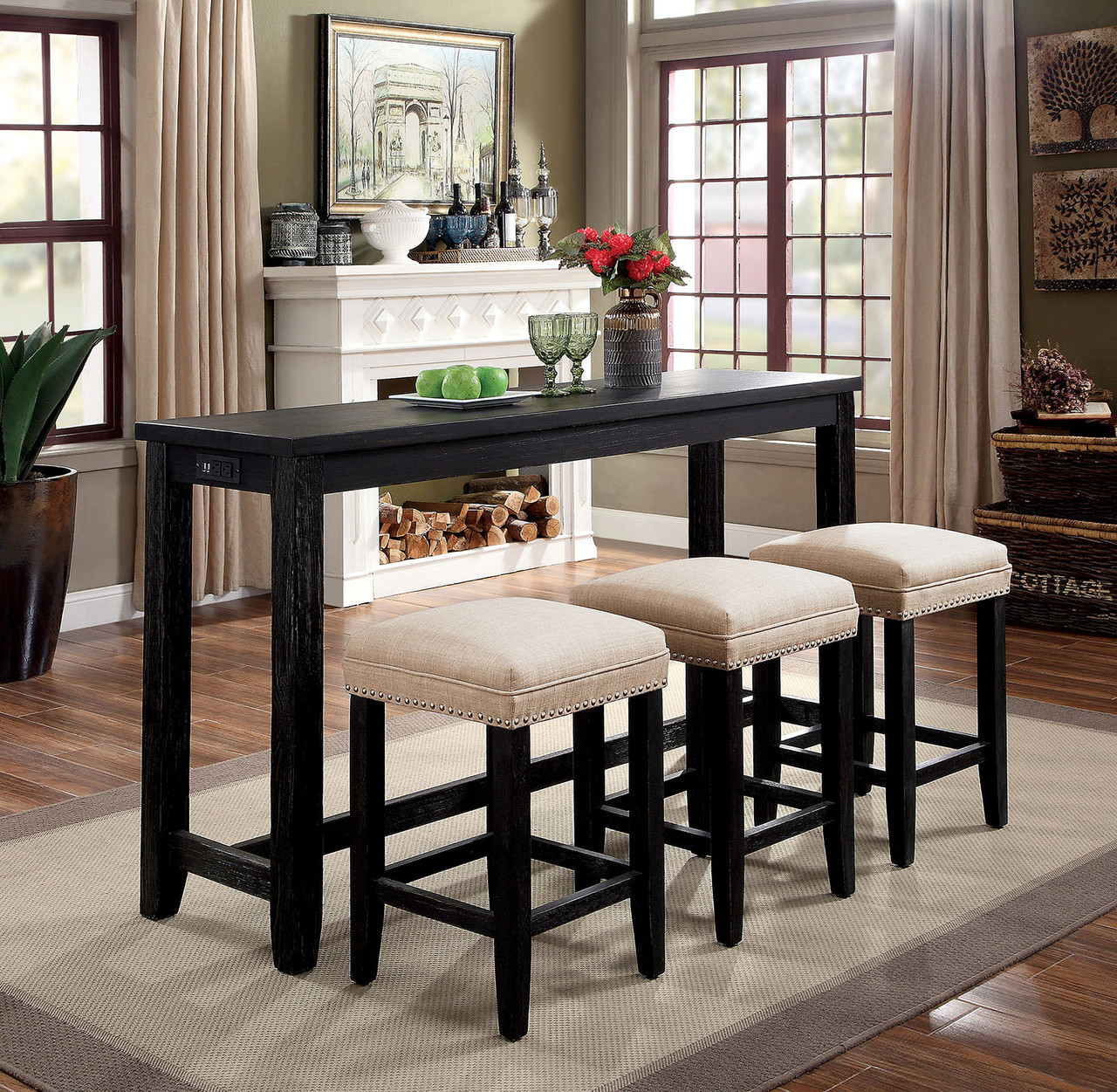 imagio home furniture 9 piece counter height dining set