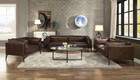 AC52480 - Donato Deep Chocolate Premium Top Grain Leather Sofa And Love Seat