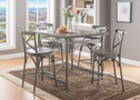 AC70465 - Ruggero Gray Oak And Sandy Gray 5 Piece Counter Height Dining Set