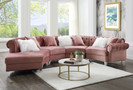 P2 57360 - Ama Luxurious Pink Velvet Sectional