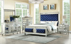 P2 - 26150Q Verma Blue And Mirrored Bed Collection