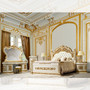 Adwin Elegant Cream and Bold Gold Formal Bed Set