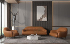 P2LV00939 - Peyton Modern Cognac Sofa and Love Seat in Top Grain Leather