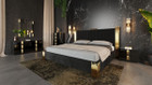 P6 74257A - Oriana Modern Black & Champagne Gold Bed