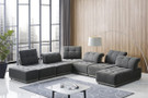 P676075 - Santino Modern Grey Fabric Modular Sectional Sofa W/ Individual Adjustable Headrest