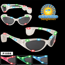 Flashing Sunglasses ~ Sporty Style ~ P1056 (12 pcs.)