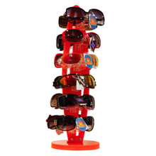 Acrylic Counter Top Rotating Sunglass Display Rack (holds 12 pair) 7036 Orange 