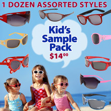Package Deal 12 Pair Assorted Kid's Style SUNGLASSES SPK1 (12 pcs.)