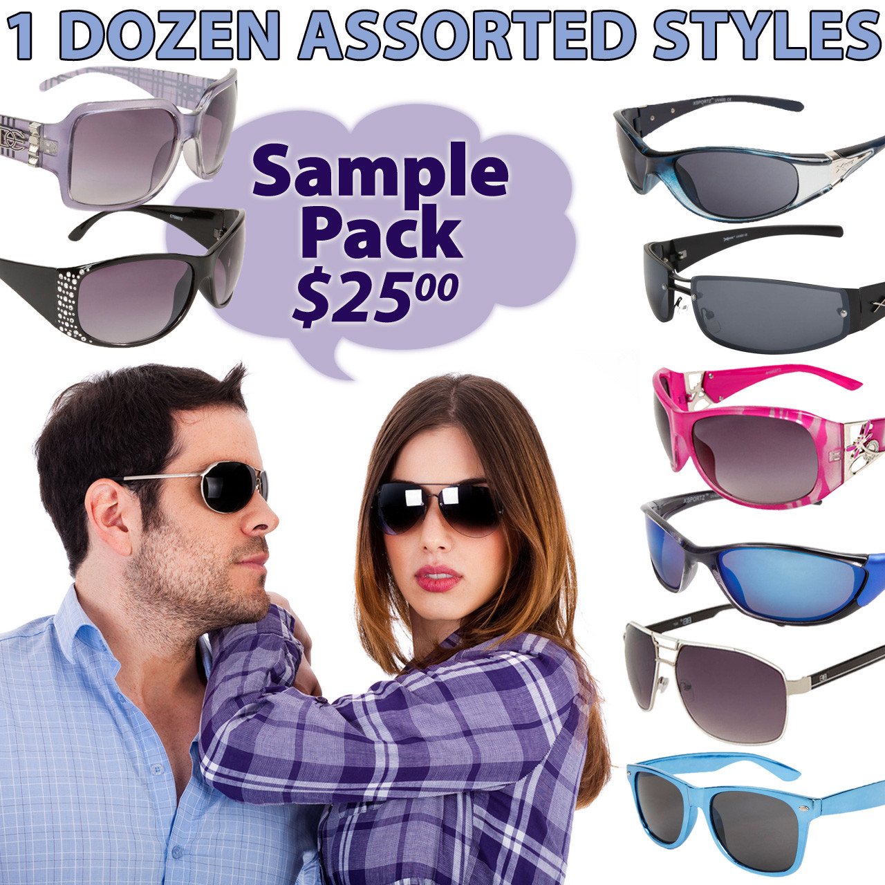 Adult Sample Pack Sunglasses SPA1