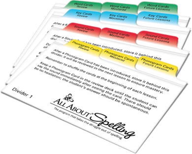 All About Spelling Divider Cards