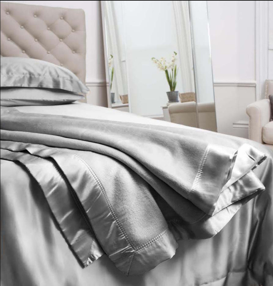 grey silk blanket