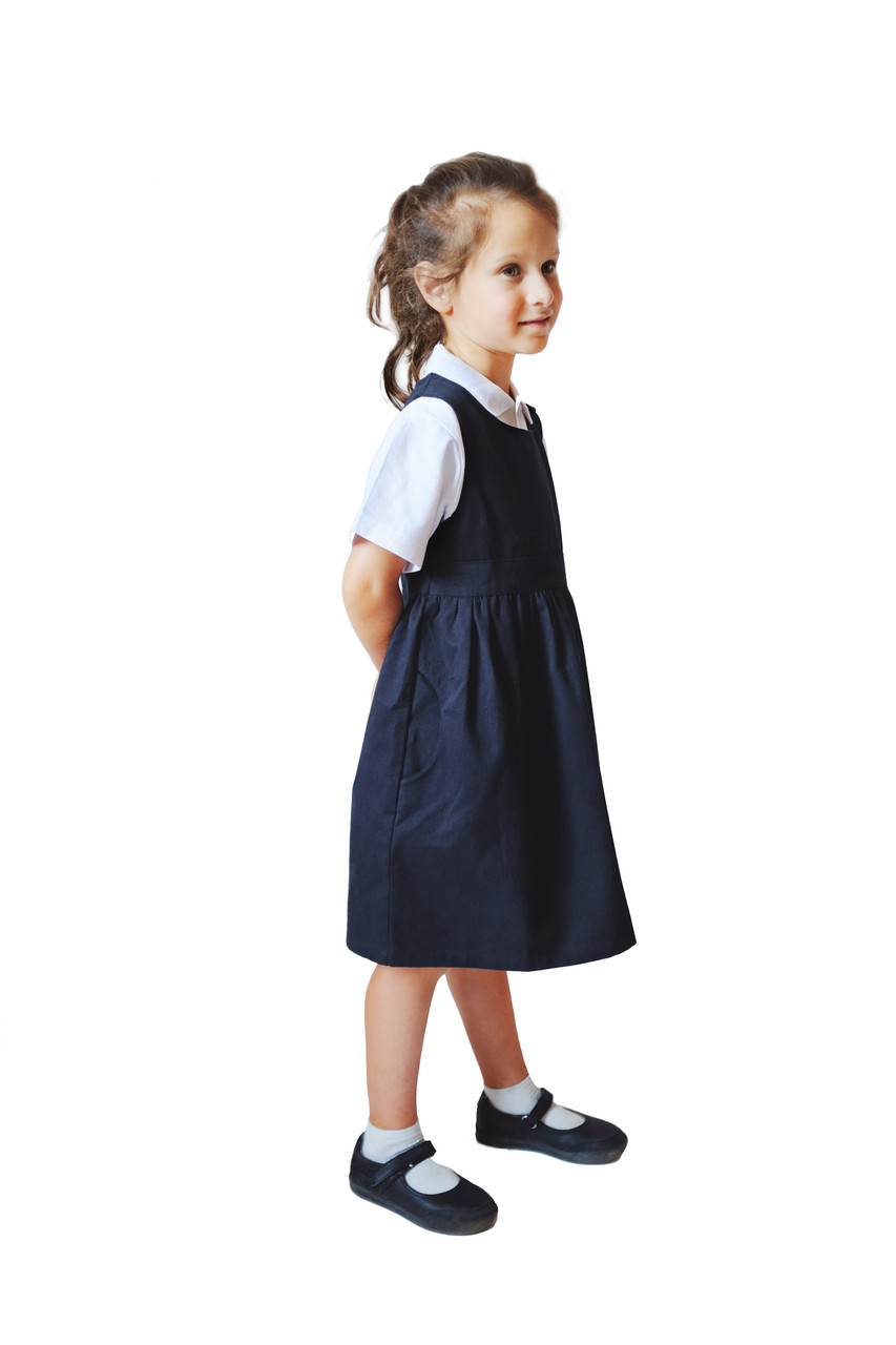 jersey pinafore school dress