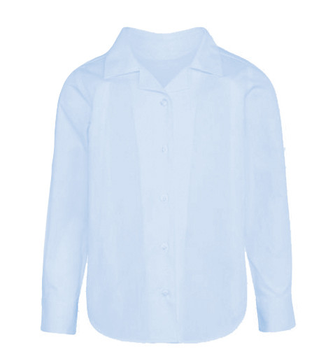 Organic School Uniform - Long Sleeve Blue Blouse