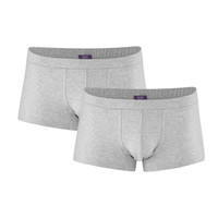Organic Mens Boxers Grey (Twin Pack) - Living Crafts