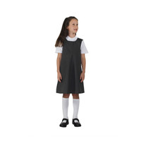 Organic School Uniform - Grey Pinafore With Front Pleat