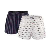 Keith Men Boxer Shorts Ocean Life Navy (Twin Pack) - Living Crafts