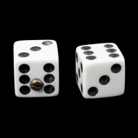 PK-3250-025 Set of 2 Unmatched Dice Knobs - White