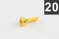 GS-0050-002 Pack of 20 Gold Gibson® Size Pickguard Screws