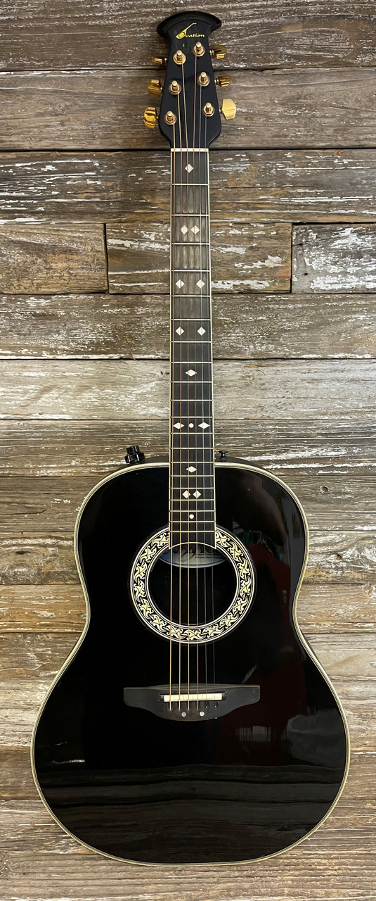 black ovation acoustic guitar