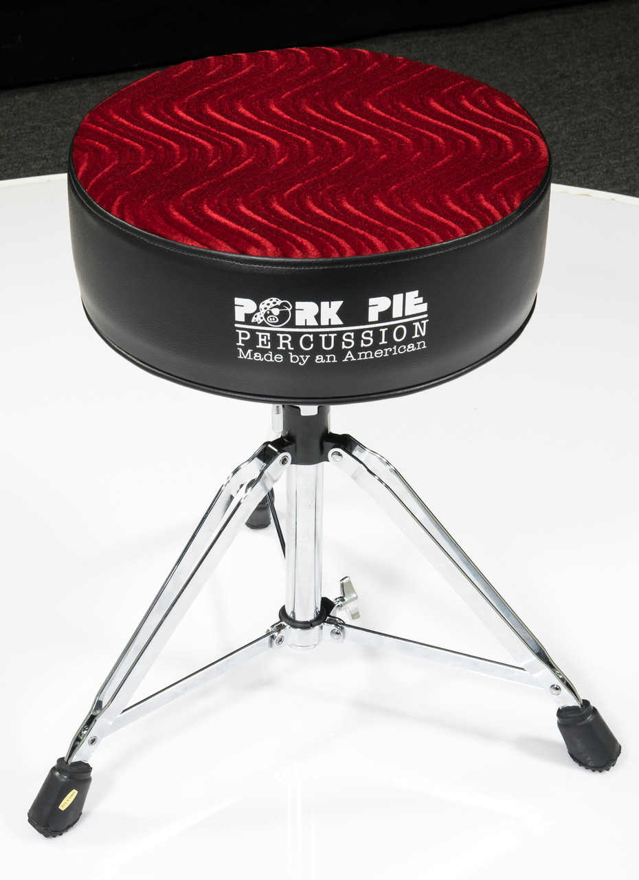 Pork Pie Star Round Throne Black w/ Red Swirl