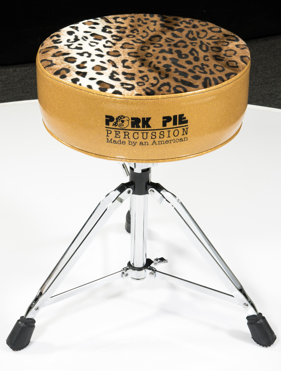 Pork Pie Star Round Throne Gold w/Leopard
