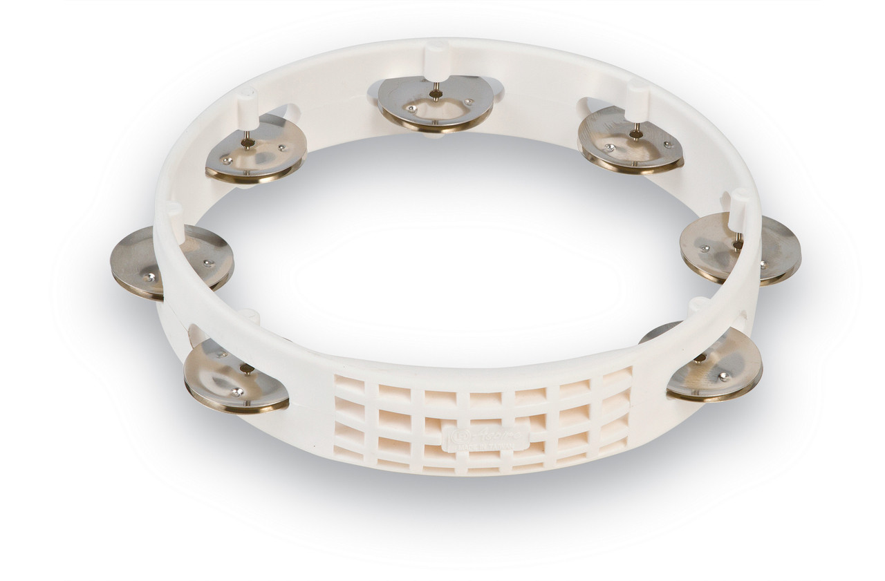 LP Aspire 8 Inch Tambourine, White
