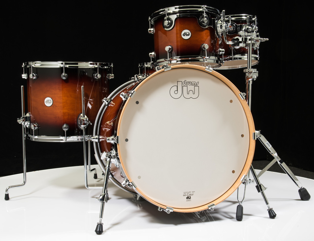 DW Design Series Drum Set 22/10/12/16/14 Tobacco Burst