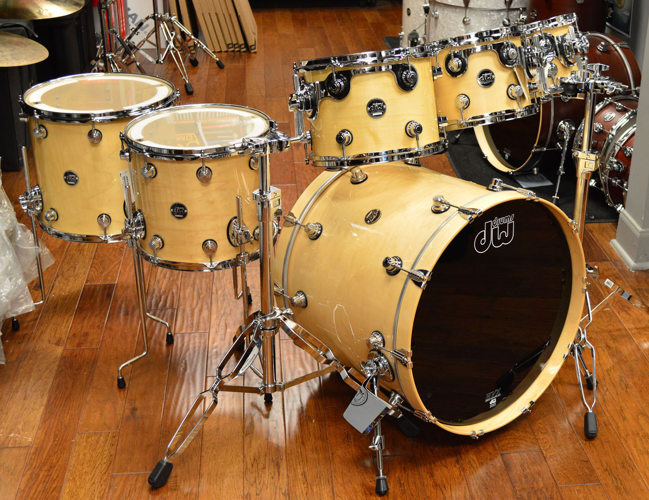 DW Performance Drum Kit Natural Lacquer 8/10/12/14/16/22