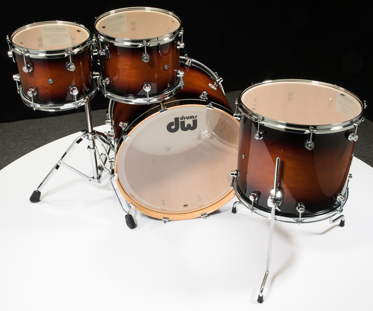 DW Design Series Drum Set 22/10/12/16 Tobacco Burst