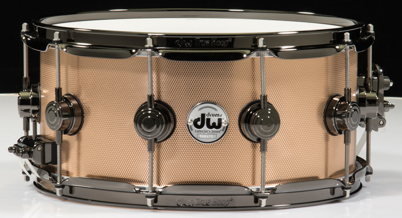 DW 6.5x14 Knurled Copper Snare with Black Nickel Hardware