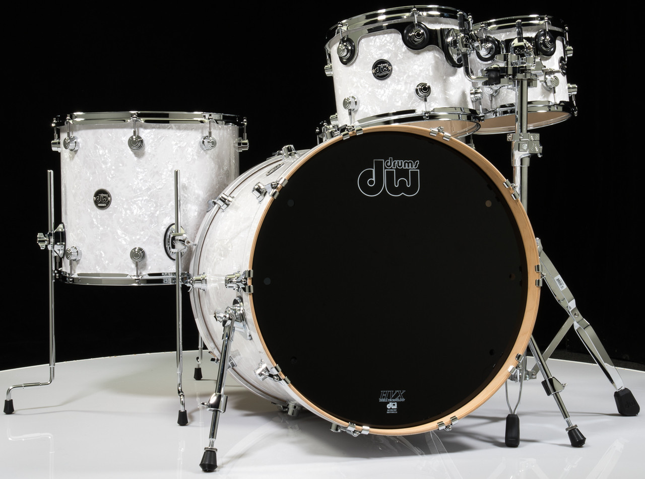 DW Performance Series 5pc Drum Kit White Marine 10/12/16/22/14SD DW Performance Series 5pc Drum Kit White Marine 10/12/16/22/14SD