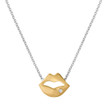 This necklace is hot,sexy & cute all rolled into one.We like the chain 15 inches so you can layer it with other necklaces. Its even better with a little diamond on the bottom lip.