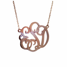 Small Swirly Monogram necklace