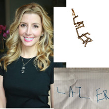 SPANX Founder Sara Blakely’s sons handwriting turned into a diamond charm