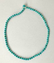 Faceted Turquoise Knotted Candy Necklace 4MM