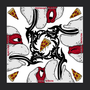"Blood Sewer Pizza Magik" -- By Lance Schibi (on Black Tee)