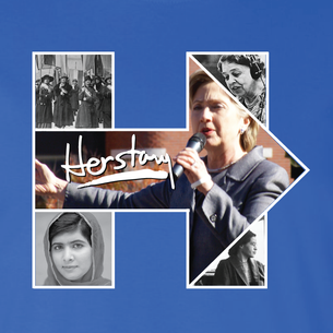 "Women of History Herstory" Graphic (on Royal Blue Tee)